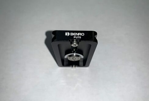 Benro Quick Release Plate – Arca-Swiss Compatible Aluminum Camera Plate with Anti-Twist Flanges, 1/4"-20 Mounting Screw & Safety Stop for DSLR, Mirrorless & Video Tripod Heads (PU70) in Kuwait