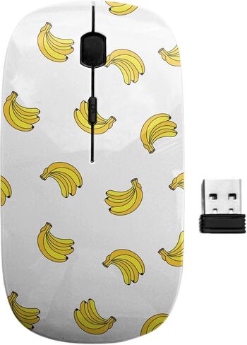 2.4GHz USB Wireless Mouse, Banana Fabric Pattern, Ergonomic Slim Computer Mice for Kids in Kuwait