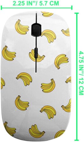 2.4GHz USB Wireless Mouse, Banana Fabric Pattern, Ergonomic Slim Computer Mice for Kids in Kuwait
