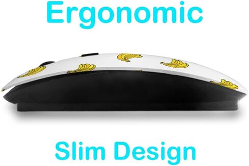2.4GHz USB Wireless Mouse, Banana Fabric Pattern, Ergonomic Slim Computer Mice for Kids in Kuwait