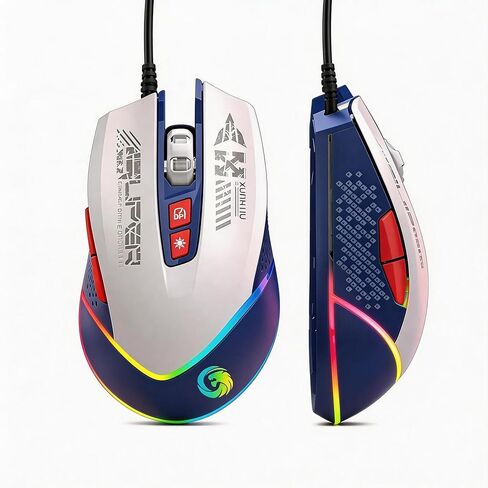 【التوصيل والتشغيل وتأثير إضاءة RGB - USB】ماوس سلكي بصري للألعاب إصدار ترقية 2026، مفاتيح اختصار الماوس، DPI حتى 12000,4 مفاتيح قابلة للبرمجة، مناسب لنظام Windows 7/8/10/XP Vista Linux in Kuwait