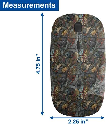 نمط الجيتار الكوكبي روك رول، ماوس لاسلكي بصري USB، فئران كمبيوتر محمول نحيفة ومريحة للأطفال in Kuwait