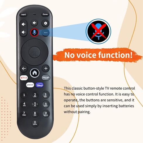 New Remote Control Replacement for pioneer xumo TV CP-RC1NA-23, without Voice Function for Hisense X UHD LED XClass TV CP-RC1NA-23 PN43-751-24U MG3-R34010/297107 PN50-751-24U PN55-751-24U PN65-751-24U in Kuwait