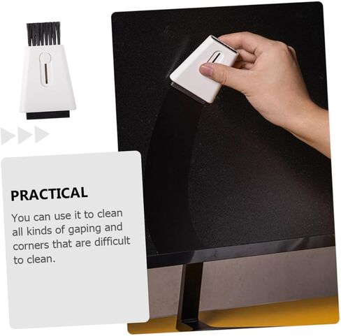 minkissy Double-Head Cleaning Brush for Keyboard Cleaning Window Grooves Easy Replacement Comfortable Use in Kuwait