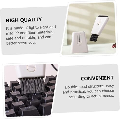 minkissy Double-Head Cleaning Brush for Keyboard Cleaning Window Grooves Easy Replacement Comfortable Use in Kuwait