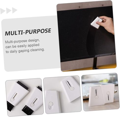 minkissy Double-Head Cleaning Brush for Keyboard Cleaning Window Grooves Easy Replacement Comfortable Use in Kuwait