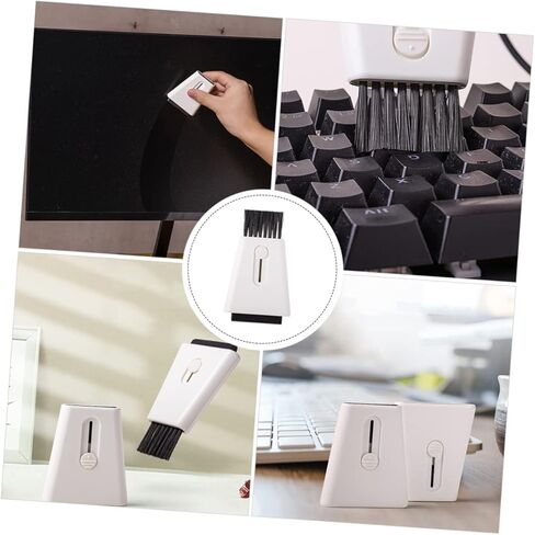 minkissy Double-Head Cleaning Brush for Keyboard Cleaning Window Grooves Easy Replacement Comfortable Use in Kuwait
