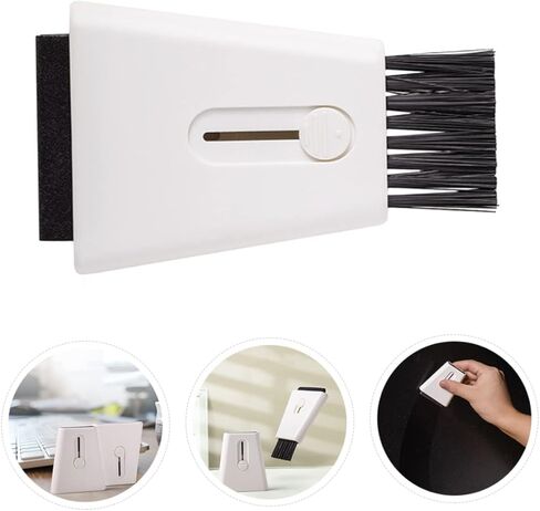 minkissy Double-Head Cleaning Brush for Keyboard Cleaning Window Grooves Easy Replacement Comfortable Use in Kuwait