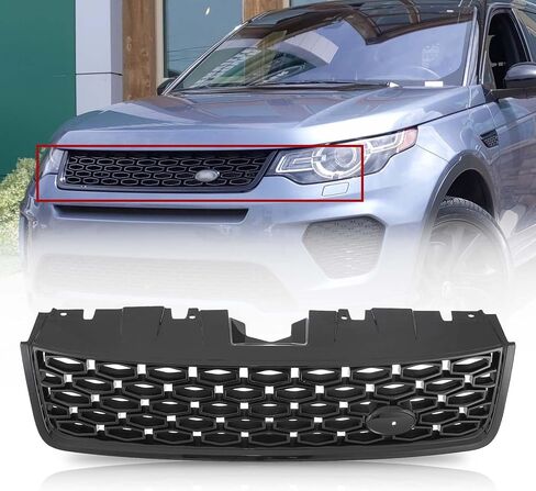 KARPAL Front Bumper Grille Grill Brand Compatible with 2020 2021 2022 2023 Land Rover Discovery Sport Gloss Black in Saudi Arabia