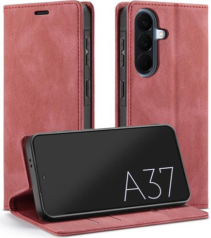 japezop متوافق مع حافظة محفظة Samsung Galaxy A37 5G مع حامل بطاقة [RFID Blocking] مسند مغناطيسي، محفظة جلدية قابلة للطي لهاتف Galaxy A37 5G 6.7 بوصة (قهوة) in Kuwait