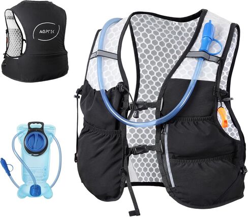 AGPTEK Hydration Running Vest with 2L Water Bladder for Men Women, Lightweight & Adjustable Running Vest for Runner Walking Hiking Marathon Cycling Jogging Trail Race in Kuwait