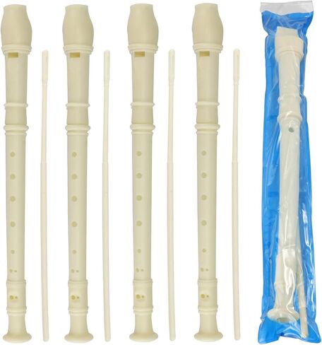 SEHOI 20 Pack 8 Hole Soprano Recorder Descent Flute, German Musical Recorders Instruments with Cleaning Rod, White Flutes for Beginners, Student Practice, School Concert in Saudi Arabia