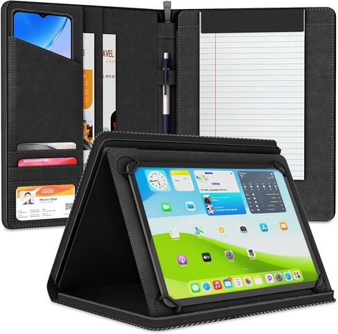 حافظة KHOMO Universal Padfolio - منظم المحفظة للكمبيوتر اللوحي 8.5 حتى 11 بوصة - مجلد حامل لوحة الكمبيوتر المحمول لأجهزة iPad وAir وPro وغيرها in Saudi Arabia
