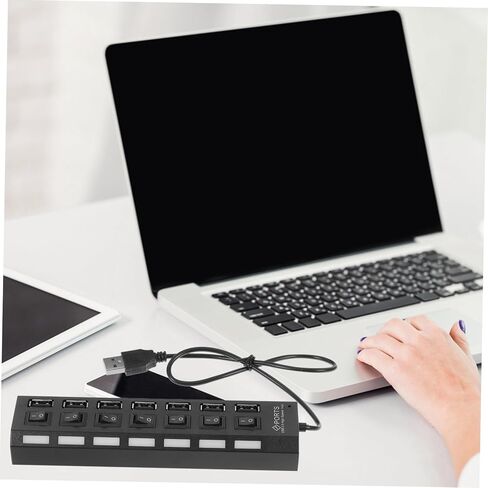 USB Hub Port Splitter LED مؤشر موسع USB عالي السرعة لأجهزة الكمبيوتر المحمولة مركز البيانات المحمول لماوس لوحة المفاتيح in Kuwait
