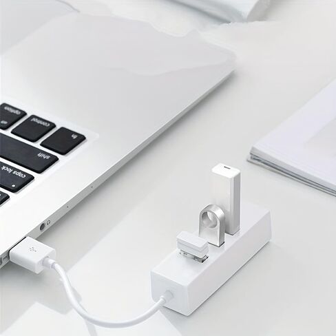 1 Unit of a Universal USB Hub with 4 Ports, Featuring Individual Switches for Connecting a Mouse, Keyboard, and Memory Cards in Kuwait