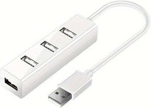 1 Unit of a Universal USB Hub with 4 Ports, Featuring Individual Switches for Connecting a Mouse, Keyboard, and Memory Cards in Kuwait