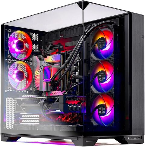 Skytech Gaming O11 Vision Gaming PC، AMD Ryzen 7 9800X3D 4.7 جيجا هرتز، NVIDIA RTX 5070 Ti 16 جيجا بايت VRAM، 2 تيرابايت Gen4 NVMe SSD، 32 جيجا DDR5 RAM 5600، 850 وات Gold ATX 3 PSU، 360 ARGB AIO، WI-FI 5، Windows 11، سطح المكتب in Kuwait