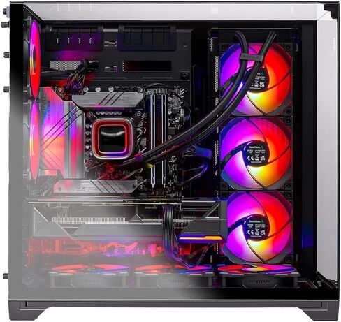 Skytech Gaming O11 Vision Gaming PC، AMD Ryzen 7 9800X3D 4.7 جيجا هرتز، NVIDIA RTX 5070 Ti 16 جيجا بايت VRAM، 2 تيرابايت Gen4 NVMe SSD، 32 جيجا DDR5 RAM 5600، 850 وات Gold ATX 3 PSU، 360 ARGB AIO، WI-FI 5، Windows 11، سطح المكتب in Kuwait