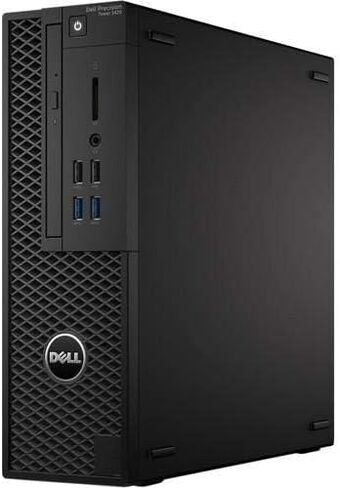سطح المكتب لمحطة العمل طراز Precision 3420 SFF من Dell | كور i7-7700 - محرك الأقراص الصلبة SSD سعة 512 جيجابايت - ذاكرة الوصول العشوائي 16 جيجابايت | 4 نوى بسرعة 4.2 جيجا هرتز Win 11 Pro Black (متجدد) in Kuwait
