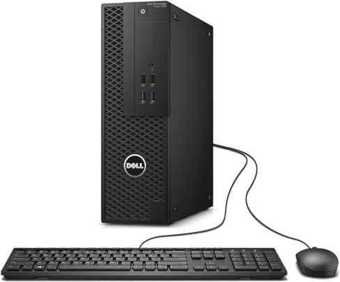 سطح المكتب لمحطة العمل طراز Precision 3420 SFF من Dell | كور i7-7700 - محرك الأقراص الصلبة SSD سعة 512 جيجابايت - ذاكرة الوصول العشوائي 16 جيجابايت | 4 نوى بسرعة 4.2 جيجا هرتز Win 11 Pro Black (متجدد) in Kuwait