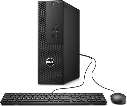 سطح المكتب لمحطة العمل طراز Precision 3420 SFF من Dell | كور i7-7700 - محرك الأقراص الصلبة SSD سعة 512 جيجابايت - ذاكرة الوصول العشوائي 16 جيجابايت | 4 نوى بسرعة 4.2 جيجا هرتز Win 11 Pro Black (متجدد) in Kuwait