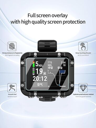 Screen Protector for Garmin Descent X30 Rugged Dive Computer, High-definition Scratch Resistant Nanofilm,HD Clear, Bubble Free with Easy Installation Kit, 2 Pack. in Kuwait