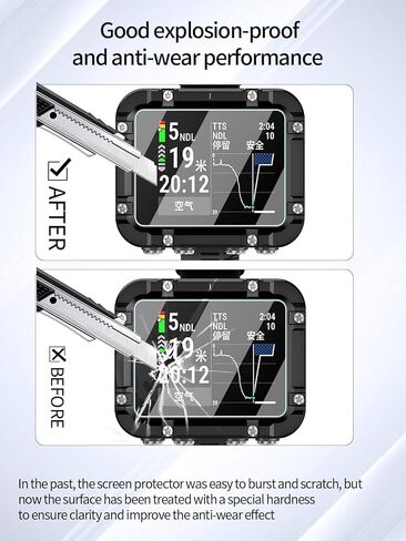 Screen Protector for Garmin Descent X30 Rugged Dive Computer, High-definition Scratch Resistant Nanofilm,HD Clear, Bubble Free with Easy Installation Kit, 2 Pack. in Kuwait