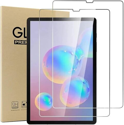 (2 PACK) Compatible for Samsung Galaxy Tab S5e (T725, T720), Tab S6 10.5 inch 2019 Screen Protector Anti-Scratch Easy Installation Bubble Free Tempered Glass, Transparent in Kuwait