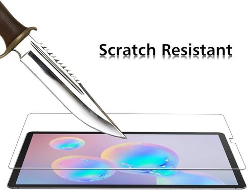 (2 PACK) Compatible for Samsung Galaxy Tab S5e (T725, T720), Tab S6 10.5 inch 2019 Screen Protector Anti-Scratch Easy Installation Bubble Free Tempered Glass, Transparent in Kuwait