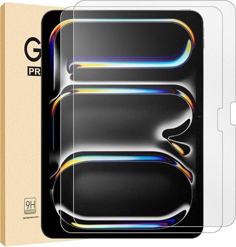 قطعتان من واقي الشاشة لجهاز iPad Pro 11 بوصة 2025/2024 M5 M4 (الجيل السادس/الخامس)، حافظة متوافقة مع قلم Apple Pencil، مضادة للوهج وبصمات الأصابع ومضادة للخدش in Kuwait