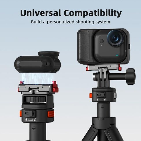 حامل محول مغناطيسي سريع الإصدار لكاميرا Insta360 GO Ultra، محول توسيع مغناطيسي من سبائك الألومنيوم قابل للطي مع موصل فتحة برغي 1/4 بوصة للحامل ثلاثي القوائم وعصا السيلفي وملحقات كاميرا الحركة in Kuwait