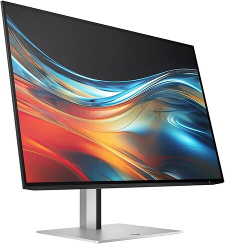 HP Series 7 Pro 24" WUXGA IPS Monitor with 5ms Response Time, Anti Glare, Flicker Free, Tilt, Swivel, Pivot, VESA Mount (100mm), Displayport, HDMI & Dockztorm USB Port Expander, Black/Silver Color in Kuwait
