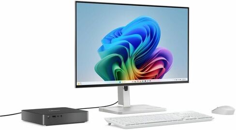 كمبيوتر مكتبي Lenovo IdeaCentre Mini 01Q8X10 91B6001PUT - Qualcomm Snapdragon X X1-26-100-32 جيجابايت - 512 جيجابايت PCI Express NVMe 4.0 x4 SSD - صغير - لونا رمادي - شريحة Qualcomm - Windows 11 Home - Adreno in Kuwait