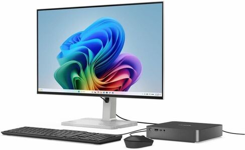كمبيوتر مكتبي Lenovo IdeaCentre Mini 01Q8X10 91B6001PUT - Qualcomm Snapdragon X X1-26-100-32 جيجابايت - 512 جيجابايت PCI Express NVMe 4.0 x4 SSD - صغير - لونا رمادي - شريحة Qualcomm - Windows 11 Home - Adreno in Kuwait
