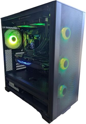 كمبيوتر ألعاب Centaurus Proton 3 - Intel Core i9-14900K بسرعة 5.7 جيجا هرتز 24 نواة، GeForce RTX 5080، ذاكرة الوصول العشوائي DDR5 سعة 64 جيجابايت، مبرد سائل 360 مم، 2 تيرابايت NVMe SSD، Win11 PRO، WiFi، كمبيوتر ألعاب 4K VR، ARGB in Kuwait