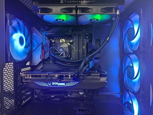 كمبيوتر ألعاب Centaurus Proton 3 - Intel Core i9-14900K بسرعة 5.7 جيجا هرتز 24 نواة، GeForce RTX 5080، ذاكرة الوصول العشوائي DDR5 سعة 64 جيجابايت، مبرد سائل 360 مم، 2 تيرابايت NVMe SSD، Win11 PRO، WiFi، كمبيوتر ألعاب 4K VR، ARGB in Kuwait