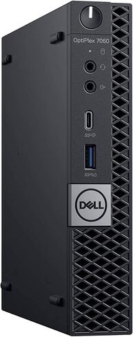 كمبيوتر سطح المكتب Dell Optiplex 7060 Micro MFF Intel i7-8700T 6-Cores 2.40 جيجا هرتز 16 جيجا DDR4 جديد 512 جيجا M.2 NVMe WiFi BT HDMI New KB & Mouse Windows 11 Pro (متجدد) in Kuwait