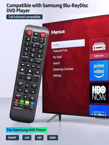 Universal Remote Control AK59-00149A Replacement Remote for Samsung DVD blu ray Player DVD BLU RAY DISC Player BD-J5700 BD-J5100 BD-ES5000 BD-ES5300 BD-F5100 BD-FM57C BD-HM59 in Kuwait