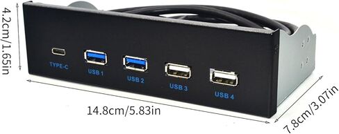 اللوحة الأمامية USB 3.1 لسطح المكتب 5.25 بوصة ROM Drive Bay USB3.0/3.1 19Pin إلى 1 قطعة USB TypeC + 2xUSB3.0 + 2 قطعة USB2.0 Hub in Kuwait