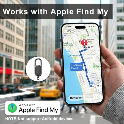 Keychain,Key Finder Built-in Anti-Loss Tracker,Works with Apple Find My (iOS Only), Tracker Tag Locator for Keys,Luggage,Backpack,and More, Sound Alert & Global Tracking, Black in Kuwait