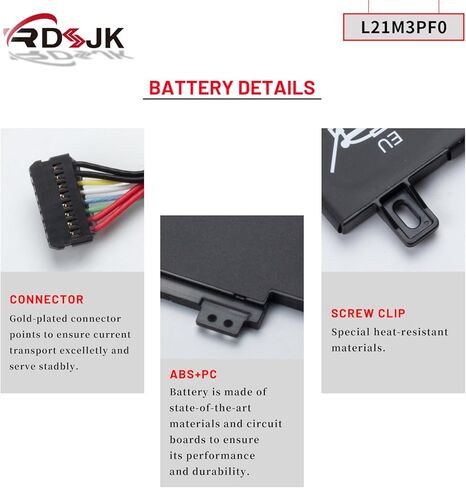 L21M3PF0 L21C3PF0 L21D3PF0 L21L3PF0 L21M3PF1 بطارية الكمبيوتر المحمول لينوفو IdeaPad 1 14IGL7 14IJL7 14IAU7 14ADA7 14ALC7 14AMN7 15IGL7 15IJL7 15IAU7 15ADA7 15ALC7 15AMN7 15IRU7 V15 G2-ITL سلسلة G2ITL 42 وات في الساعة in Kuwait