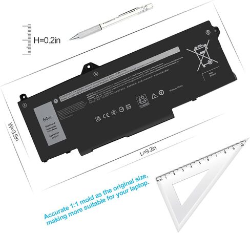 بطارية كمبيوتر محمول 64Wh GRT01 متوافقة مع Dell Latitude 5521 5531 5421 5431 Precision 3470 3551 3571 3561 3581 3591 Mobile Workstation Alienware M17 R5 AMD OP3TJYK OP3TJ 0P3TJ 0R05P0 05RGW كمبيوتر الألعاب. in Kuwait