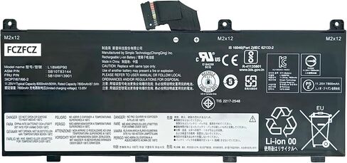 بطارية L18M6P90 90Wh 8000mAh بديلة لجهاز Lenovo ThinkPad P53 20QN 20QQ Series SB10K97664 02DL028 SB10T83144 5B10W13901 L18C6P90 SB10K97665 02DL029 SB10T83145 5B10W13902 11.25 فولت 6 خلايا in Kuwait