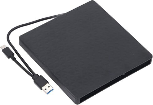 Fabater External Optical Drive Case, Ultra Thin 9.5mm Compatible Plug and Play External DVD Drive Enclosure, Detachable Optical Box with Type C USB 3.0 Interface for Laptops in Kuwait