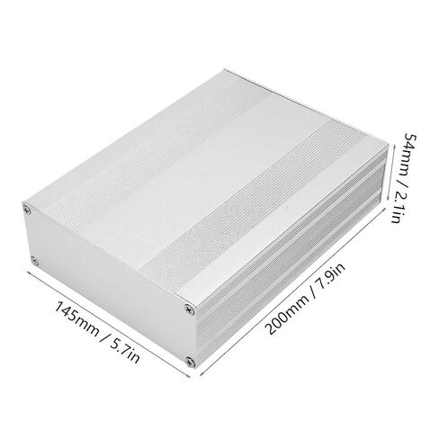 Garosa Aluminum Cooling Box, Silver Aluminum Enclosure for PCB Projects, 54 * 145 * 200mm for Mobile Power Supply and Instruments in Kuwait