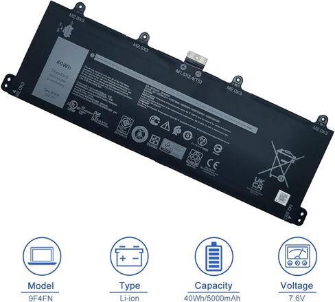 JOTACT 9F4FN 40Wh Laptop Battery Compatible with Dell Inspiron 14 3420 Latitude 7320 Detachable Series 2VKW9 09F4FN 8PK6G 2ICP4/79/112 2ICP4/79/111 in Kuwait