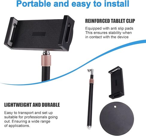 Adjustable Monitor Stand Portable Tablet Holder Up to 25Cm Standing Tablet Bracket Desk Mount A in Kuwait