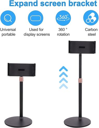 Adjustable Monitor Stand Portable Tablet Holder Up to 25Cm Standing Tablet Bracket Desk Mount A in Kuwait