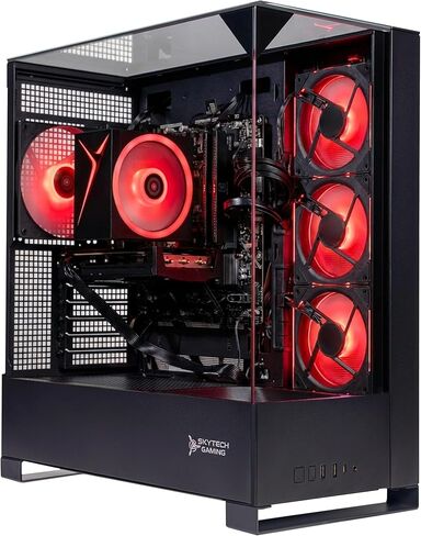كمبيوتر الألعاب Skytech Gaming Shadow 5، AMD Ryzen 7 7700 3.8 جيجا هرتز، NVIDIA RTX 5060 Ti 8 جيجا بايت VRAM، 1 تيرابايت NVMe SSD، 16 جيجا DDR5 RAM 6000، 750 وات ذهبي PSU، WI-FI 5، Windows 11، سطح المكتب in Kuwait