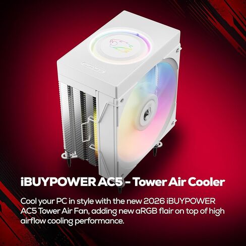 iBUYPOWER Trace Gaming PC Desktop Computer Intel Core Ultra 7 265F CPU, NVIDIA GeForce RTX 5060 8GB GPU, 32GB DDR5 5200MHz RAM, 1TB NVMe SSD, Windows 11 Home, Gamer Keyboard and Mouse - TWI7N5601 in Kuwait